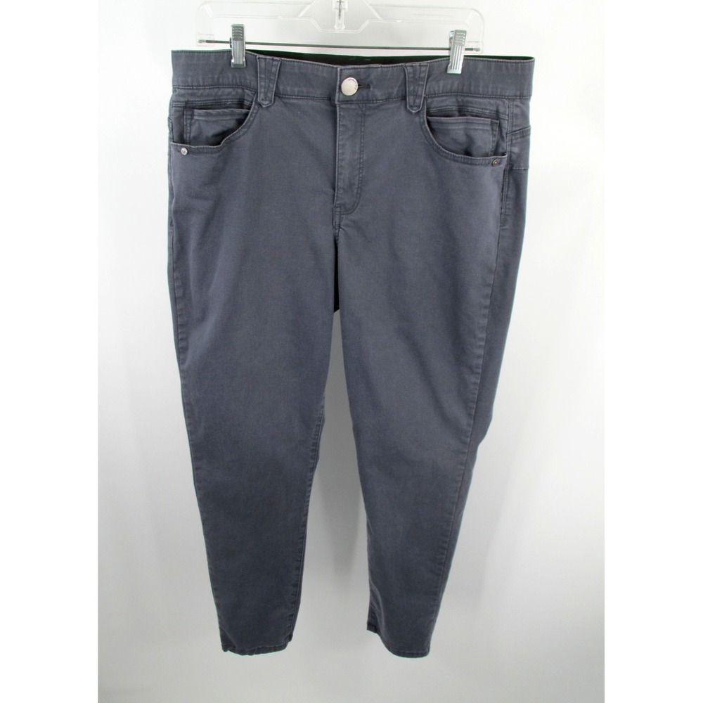 Democracy Ab Solution Skinny Leg Pants Womens 16 Gray High Rise B1105VMX2